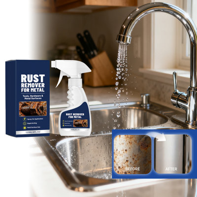 rust remover Multi Purpose Rust Remover Spray For All Metal Surfaces.Dissolve Rust Stain Cleaner.Gentle Descaling Spray For Hardware Tools Auto Wheels 120ml