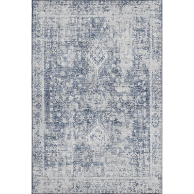 Premium Machine Washable Larock AMF1229 Global Rug