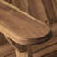 Chaise Adirondack pliante rustique en bois d'acacia Teigan avec accoudoirs larges et conception traditionnelle à lattes pour la cour, le jardin et la terrasse-350117680