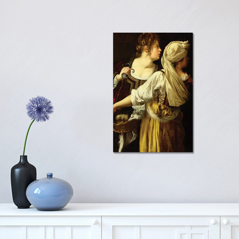 Judith And Her Servant by Artemisia Gentileschi - Wrapped Canvas Print, 30.48 cm H x 45.72 cm W