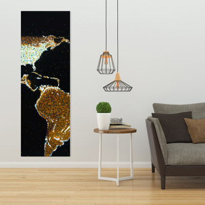 American Continent at Night - Toile industrielle pour la décoration intérieure