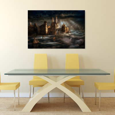 Tout sur les voyages et les histoires qu'ils ont racontées... Affiche murale représentant un paysage architectural abstrait