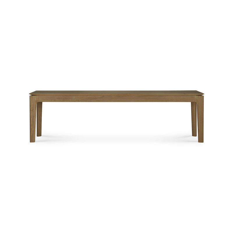 Bok Solid Wood Dining Bench, Brown, 18.1" H x 65.3" W x 13.8" D