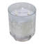 Bougie ronde moderne en verre sur base pour bibliothèque - Bougie parfumée décorative pour table basse, chambre à coucher ou salon - 5 po