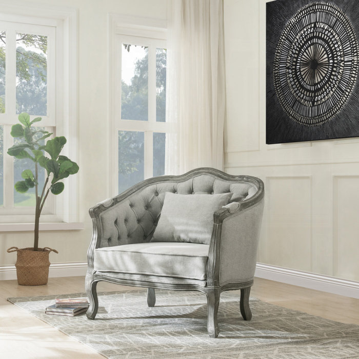 Chaise Samael avec coussin, Bois gris