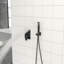 Dual Function, 10 Inch Square, Ceiling Mounted, Shower , Matte Black, - Scald Valve, 360° Adjustable, Rainfall, All Necessary Components Mount, Balanced Rainfall Shower, Easy Cleaning
