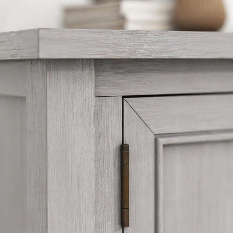 Grande console de rangement rétro Cambridge Series avec quatre petits tiroirs et une tablette inférieure pour les salons, les entrées et les cuisines