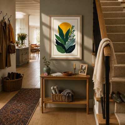 Golden Bloom Botanical - Framed Print