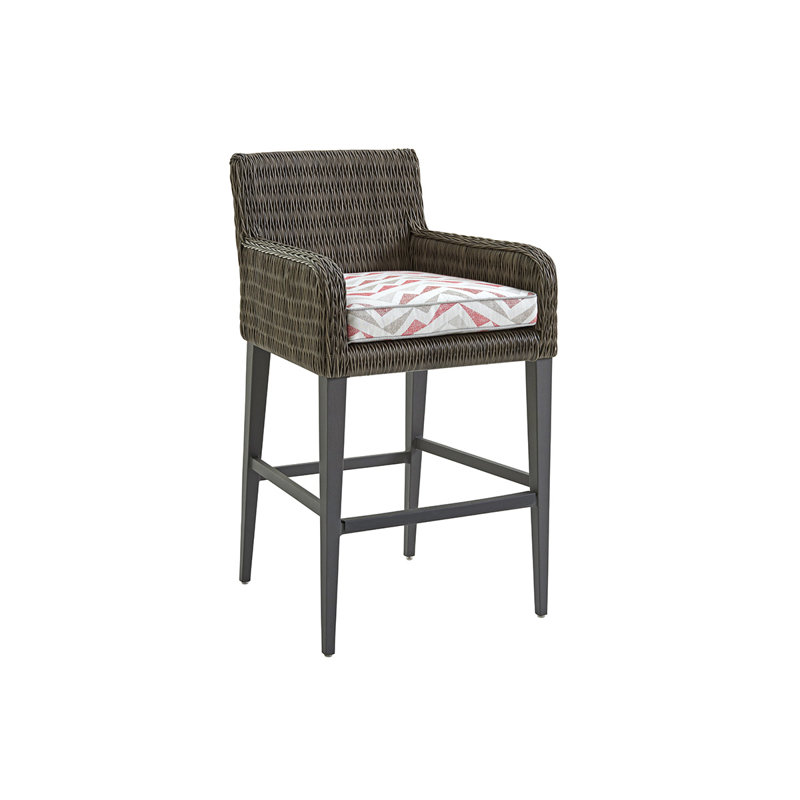 Cypress Point Ocean Terrace Bar Stool, 32", Gray