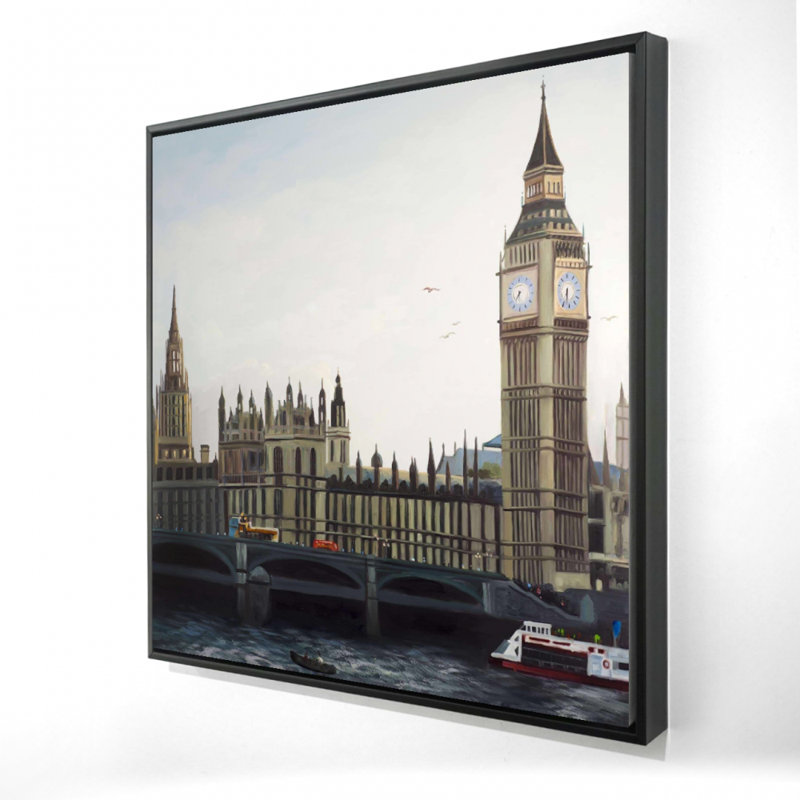 Toile d'horloge Big Ben - architecture, décoration de chambre à coucher, H 25,25 po x l 25,25 po