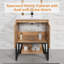 Ensemble de meuble-lavabo simple moderne 30 po avec lavabo, robinet, tablette ouverte et structure en métal 30 po-630345977