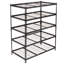 Étagère en métal robuste à 5 niveaux, l 48 po x P 24 po x H 72 po, support de rangement réglable, assemblage sans boulon, capacité de charge totale de 4 000 lb, pour le garage, le sous-sol, l'entrepôt, noir