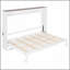 Grand lit escamotable mural et USB, blanc-129230770