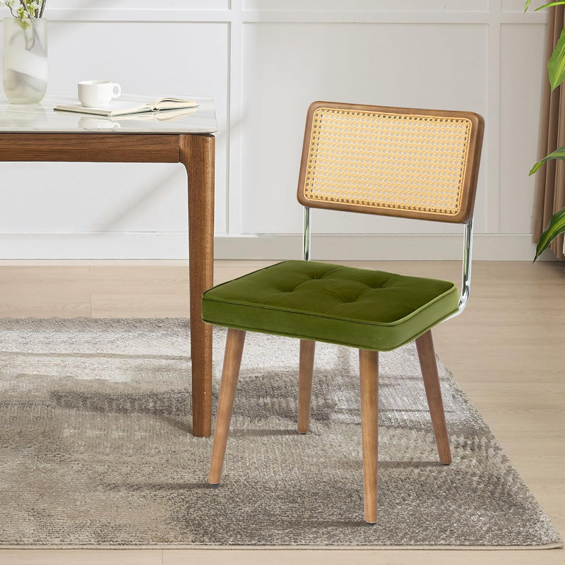 Upholstered Lounge Chair, Green