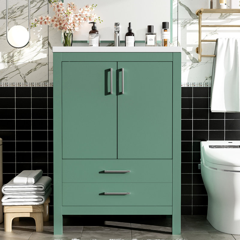 Meuble-lavabo 24 po avec lavabo en céramique