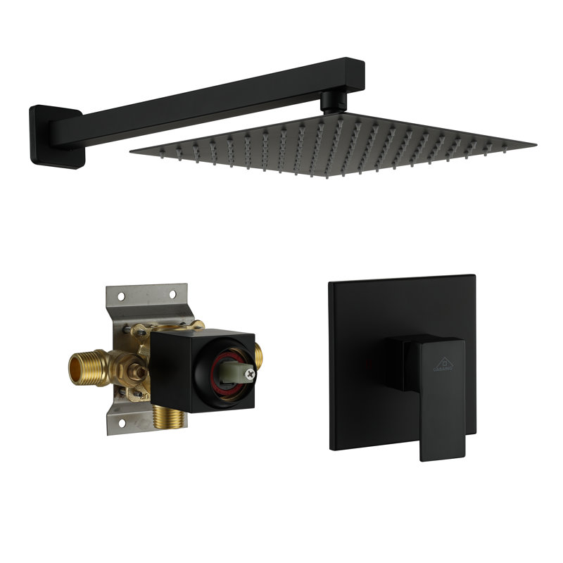 All-In-One Kit with Rough in-Valve, Matte Black