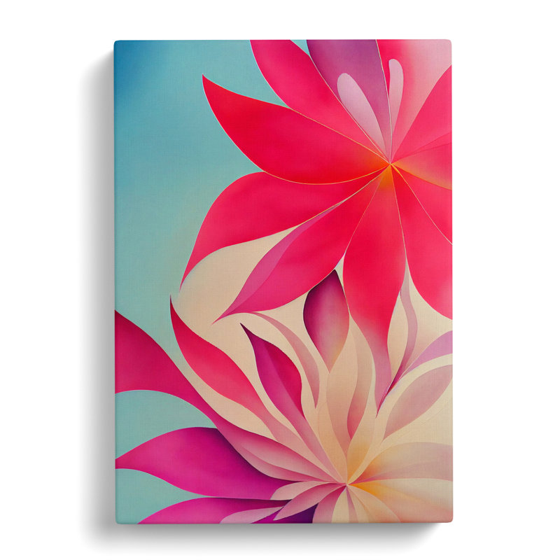 Crystal Flowers - Wrapped Canvas, 50cm H x 35cm W x 3cm D