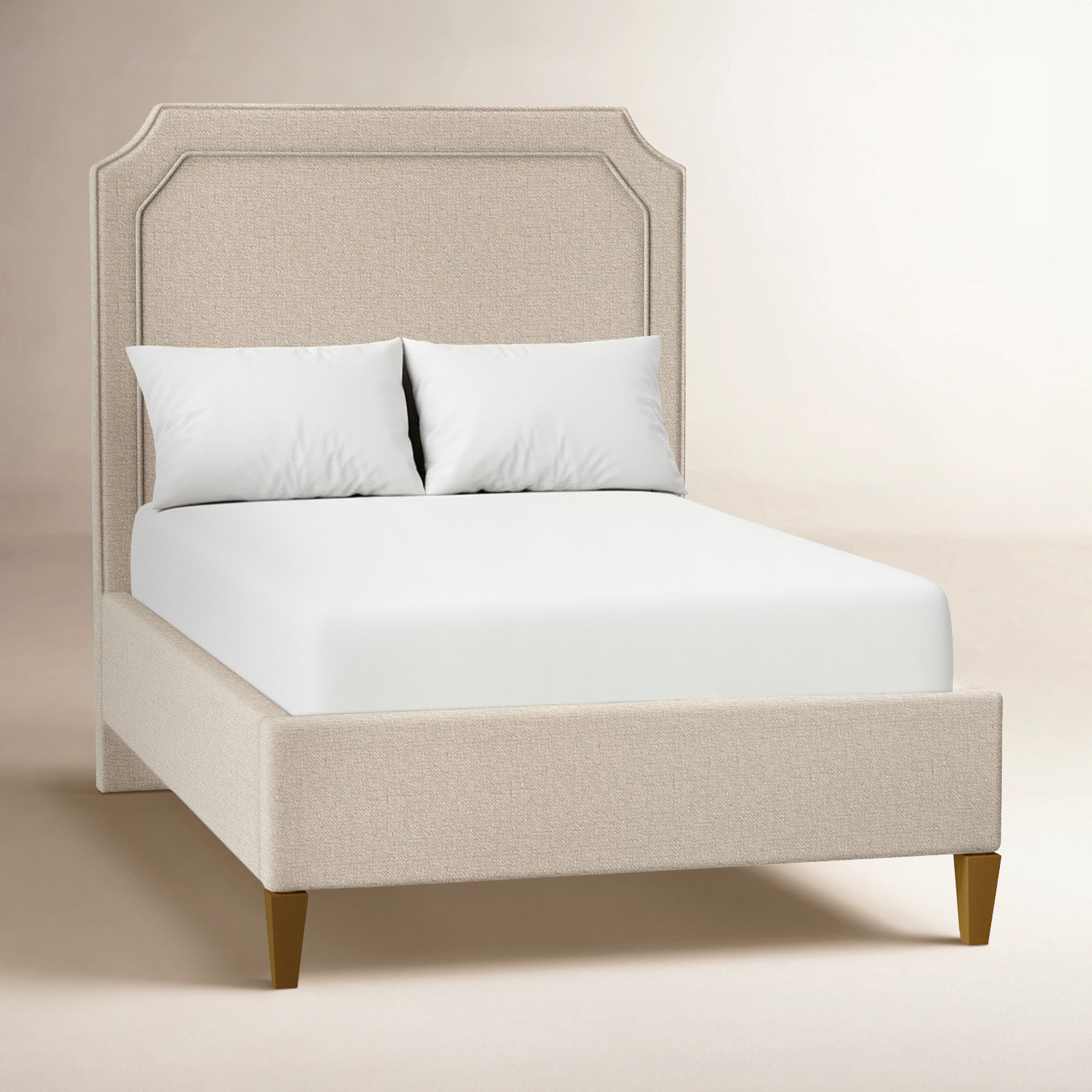 Chandler Bed, Queen, Havana Finish, Eggshell Crypton Performance; 0884-93