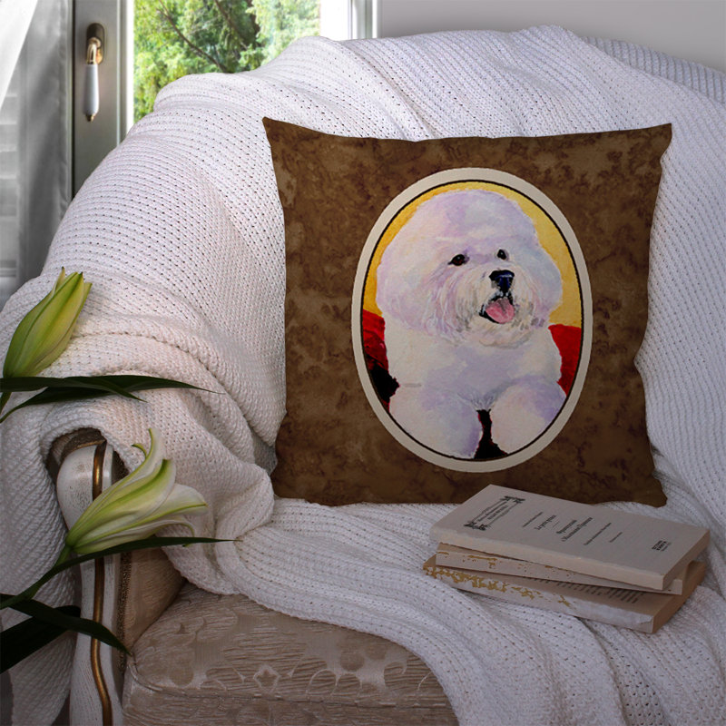 Coussin décoratif intérieur/extérieur bichon bichon frisé