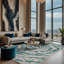 Machine Washable Grey Area Rug-1826424375