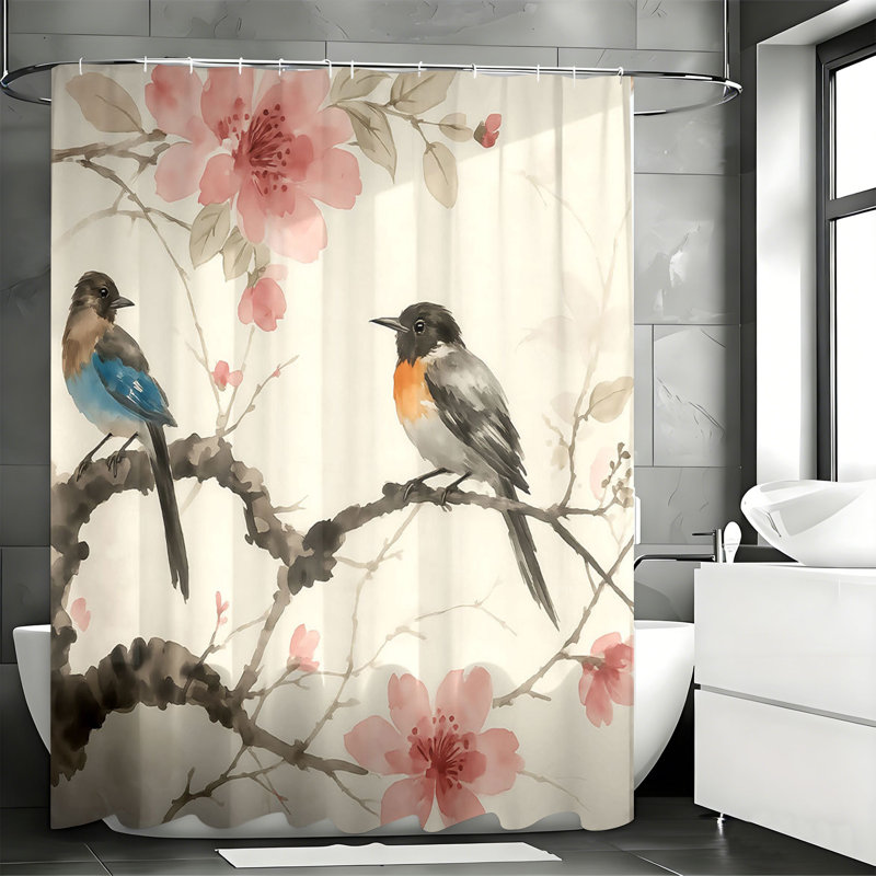 Shower Curtains with Hooks Included