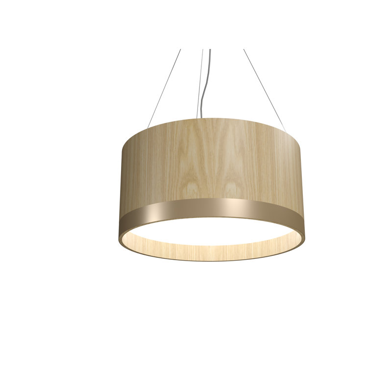 Luminaire suspendu cylindrique Accord, 9.84" H x 19.68" W x 19.68" D, Sand
