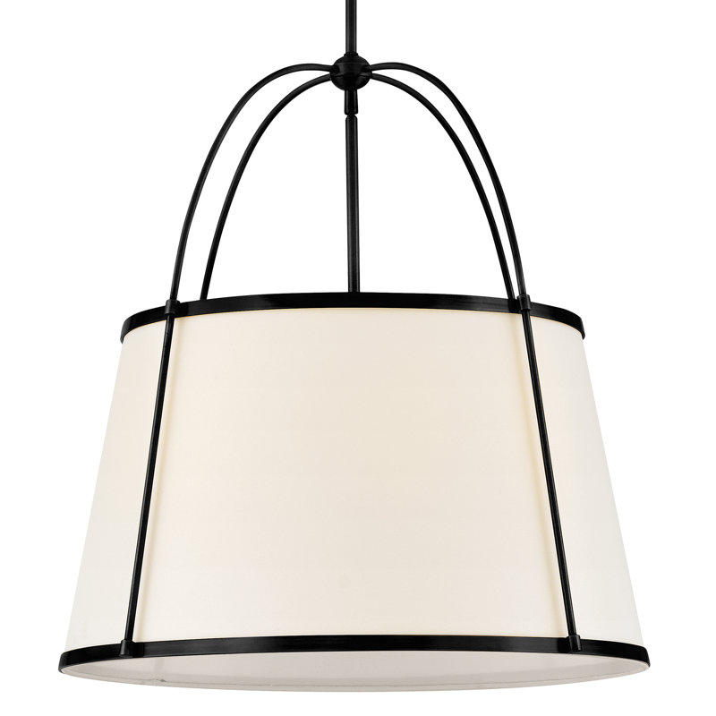 Hinkley Clarke Drum Two-Tone Chandelier Pendant, Black