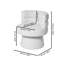 47cm H Boucle Upholstered Low Back Parsons Chair in White