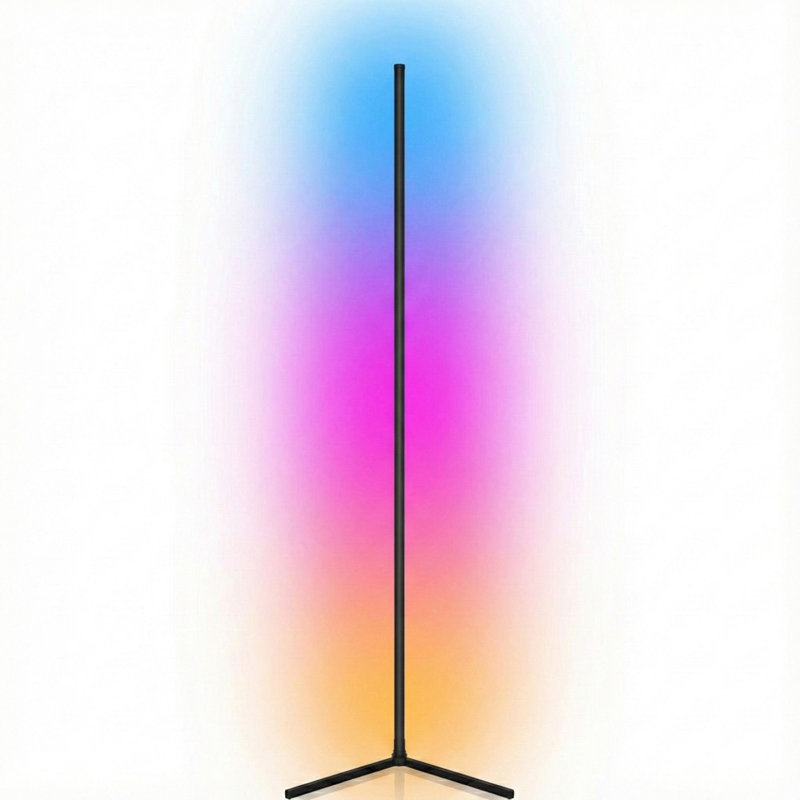 Corner Floor Lamp, RGB LED Corner Lamp With Music Sync, Smart App And Remote Control Color Changing Ambience Light, LED Lamp With 16 Million Colors For Bedroom, Living Room Gaming Room