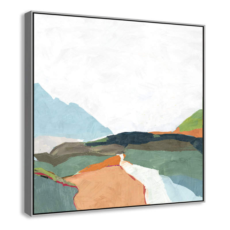 Addy April Morning - Peinture sur toile à cadre flottant, H 46,5 po x l 46,5 po, Espresso