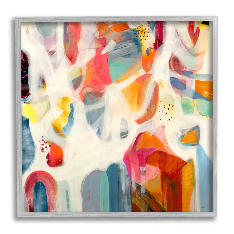 Assortiment moderne de formes mixtes, estampe numérique par Jill Martin, H 17 po x l 17 po x P 1,5 po