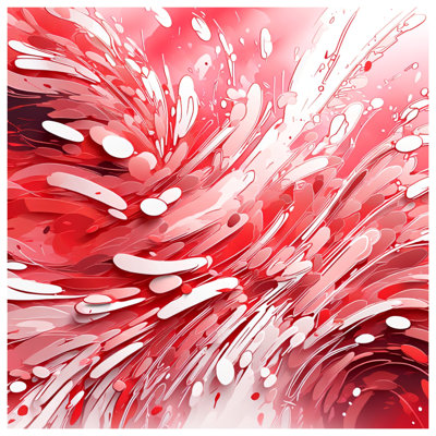 Édredon rouge et blanc à tourbillons abstraits