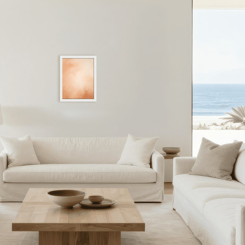 Abstract  Underwater Clouds XVII - Floater Frame Print on Canvas, 20" H x 16" W x 1.125" D, Framed Print, White