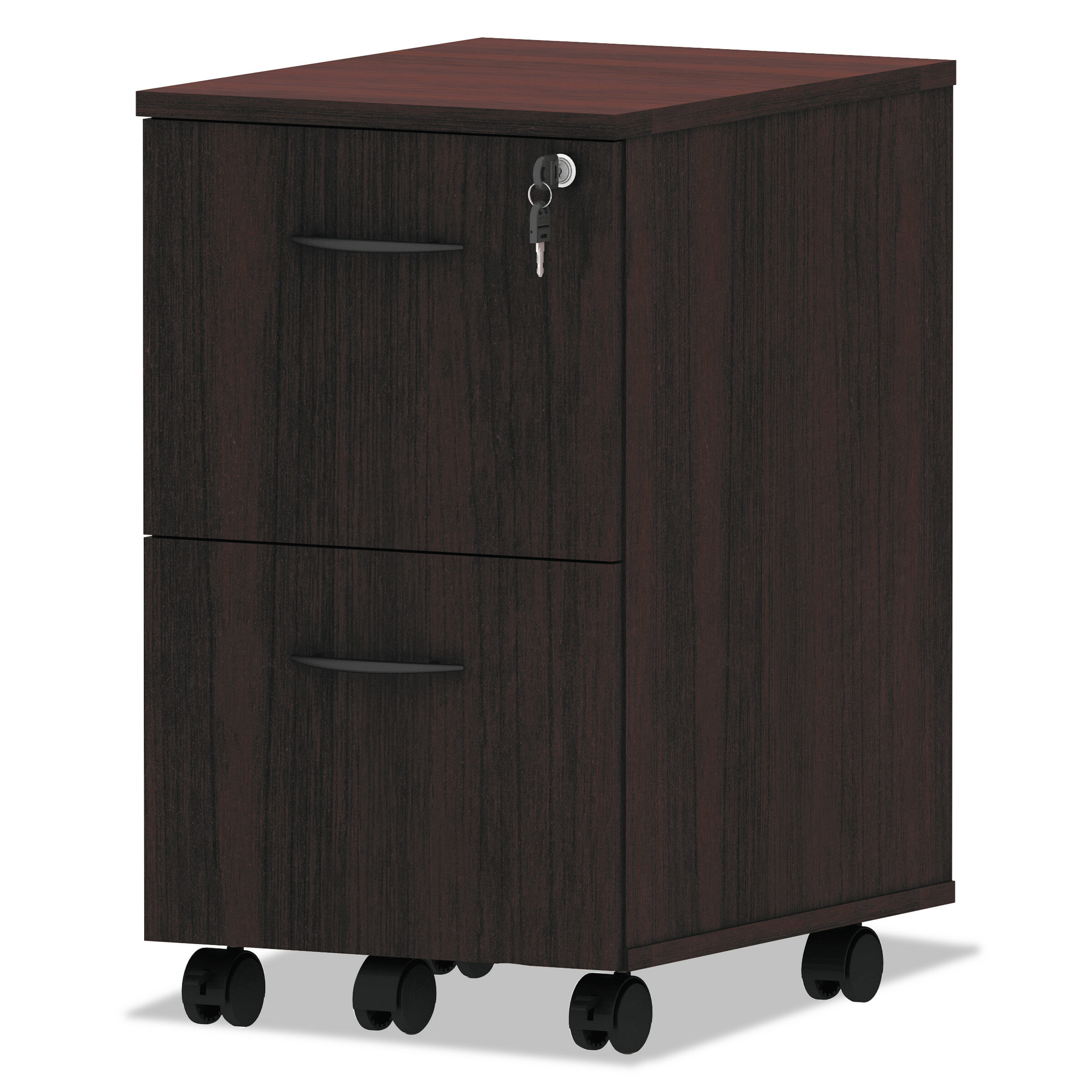 Alera® Valencia Series Pedestal 2-Drawer Mobile Vertical Filing Cabinet ...