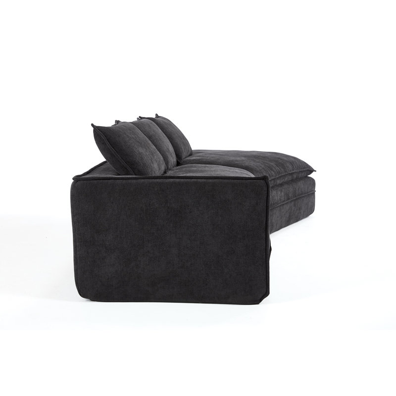 Canapé modulaire minimaliste Modern, Tissu noir