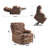 Adjustable Headrest Upholstered Power Lift Recliner With Massage And Heat Functions-370170516
