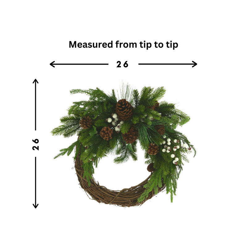 Pine and Berry 27" Wreath