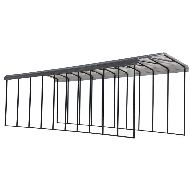Galvanized Steel Rv Carport, 14X47X14, Charcoal
