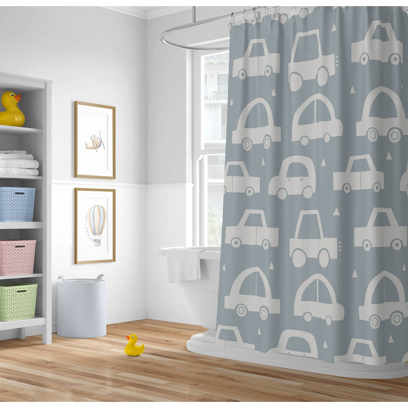 Driveway Ultra-Thin Lightweight Shower Curtain, Slate Blue