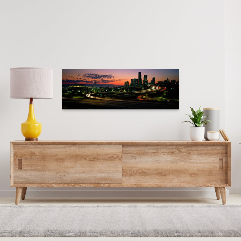 Coucher de soleil Puget Sound & Seattle, H 36 po x l 12 po