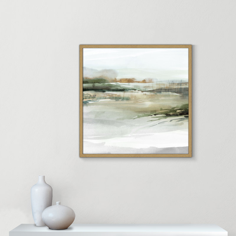 «Prologue II» par Isabelle Z, L 27,5 po x H 27,5 po, Impression encadrée, Grain de bois naturel