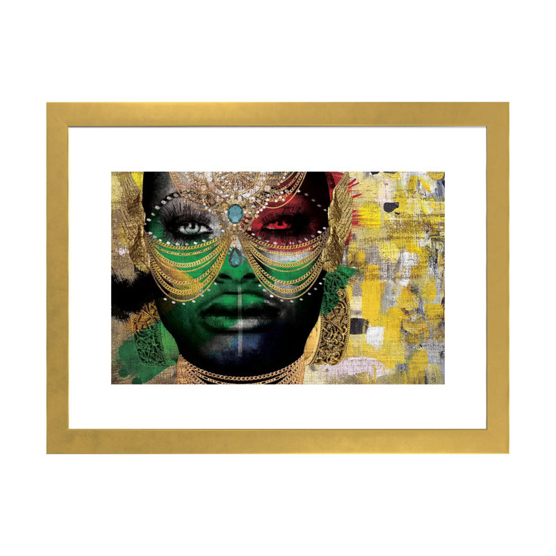 «Girl» par Nikki Chu - reproduction, Encadrement doré, H 24 po x l 32 po x P 1 po