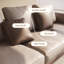 Canapé modulaire kaki en cuir véritable-717553990
