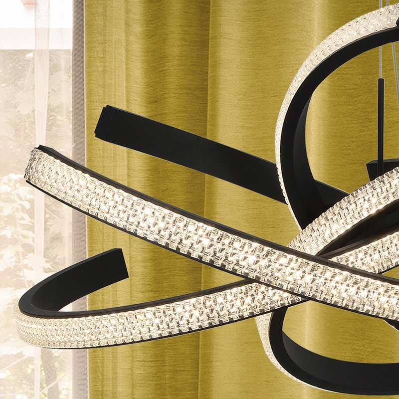 Mcdonagh 1 - Light Gold/Black LED Unique/Statement Pendant