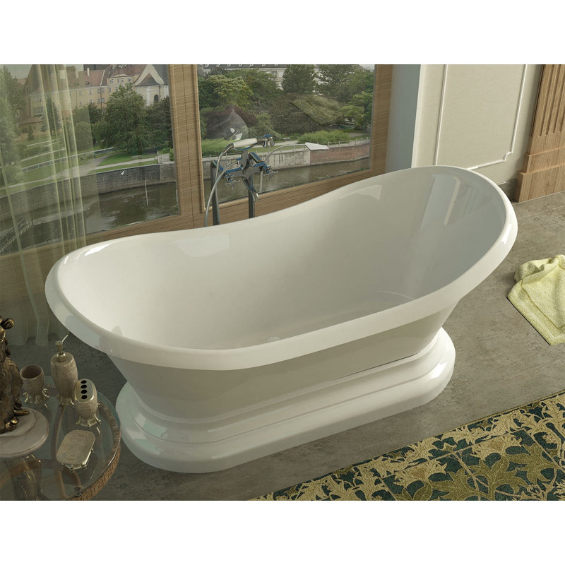 70.75'' x 32.75'' Freestanding Soaking Acrylic Bathtub