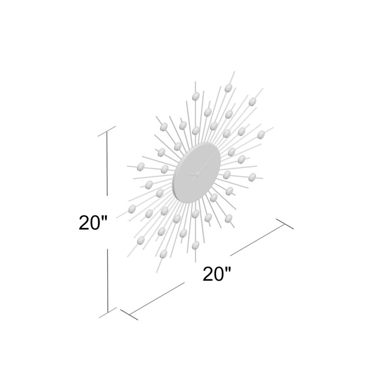 Horloge murale 20 po Portwood