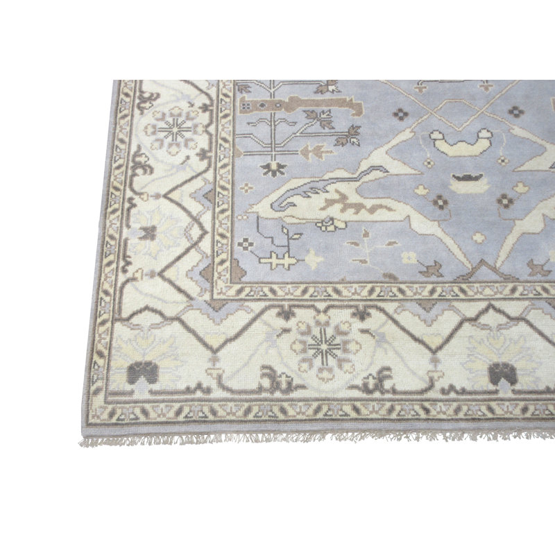 Tapis argenté 8 x 10 Oushak