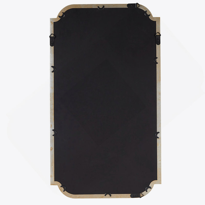 Gold Scalloped Wood Wall Mirror