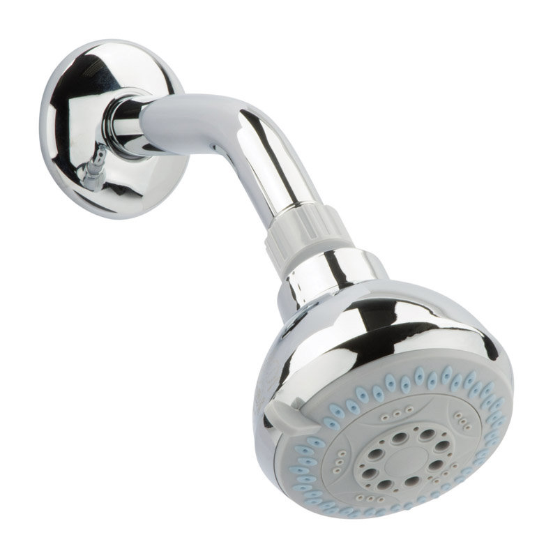 Pomme de douche multi-fonctions à débit bas, Chrome