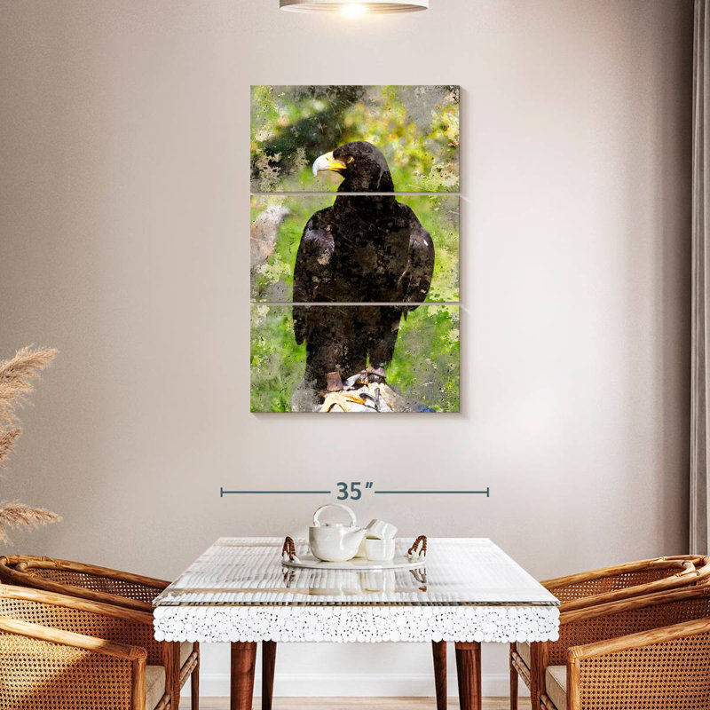 Brampt Majestic Black Eagle, 45" H x 28" W
